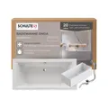 Schulte Körperform-Badewanne Modell Onda, Weiß Sanitäracryl, 190x80 cm, Höhe 58 cm, inkl. Set Hartschaum-Wannenträger + Ab- und Überlauf