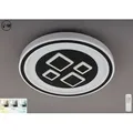 Briloner LED Deckenleuchte Schwarz/Weiß Ø49cm 42W 4000lm 3000K-6500K Dimmbar mit Fernbedienung - Schwarz