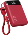 INIU Powerbank 20000mAh ultraklein 22,5W USB C Ein Aus Schnellladen rot