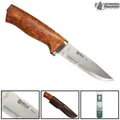 Helle Alden Jagdmesser Outdoormesser Camping Birkenholzgriff, Lederscheide 12C27