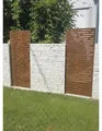 Sichtschutzwand floraworld Querstreifen Corten 90 x 180 cm rost