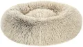 FEANDREA Hundebett, Katzenbett, weicher Plüsch, 50 cm, Khaki PGW037S01