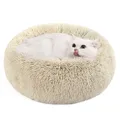 Hundebett flauschig, Katzenbett, Donut Kissen, waschbar, Polsterung in der Mi...