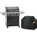 RÖSLE BBQ Gasgrill Videro G4-S Vario+ Schwarz mit Schutzhaube XL - Schwarz