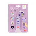 LEGAMI Mini-Ventilator Lila Teddybär mit Licht & Schlüsselanhänger