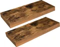 HOOBRO Wandregal, Schweberegal 2er-Set, stabile Wandboards, 40x20x3,8 cm
