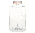 vidaXL Getränkespender Wasserspender XXL mit Zapfhahn Transparent 8 L Glas
