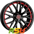 MAM RS4 black painted red inside 8.5x19" ET40 LK5 114.3 ML 72.6 Alufelgen 19 ...