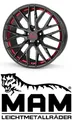 4x MAM RS4 8,5x19 5/114,3 ET40 Black Painted Red Inside