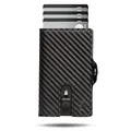 SLIMJACK Smart Wallet mit Münzfach - Kreditkartenetui mit RFID-Schutz - Geldbeutel für Herren - Aluminium-Kartenhalter - Smart Wallet für Karten & Münzen - Carbon Stil
