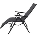 VILLANA Sylvania Relaxsessel, anthrazit/grau, Alu/Textilene, 67 x 58 x 110 cm, klappbar