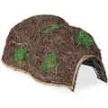 Relaxdays Igelhaus Stroh Eisen Braun Isolierend 21 cm x 32 cm x 48 cm 0,7 kg