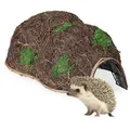 Igelhaus, Stroh, Igelhotel Ohne Boden, Winterquartier Für Igel Im Garten, Hbt: 21 X 32 X 48 Cm, Igelbau, Braun - Relaxdays