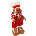 Plüschige Weihnachtsdekoration, Lebkuchenmann, 35 Cm