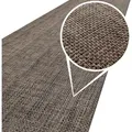 ANRO Küchenläufer Hochwertig Outdoorläufer Teppich TATAMI Läufermatte, Eckig, Höhe: 3 mm, Rattanoptik braun 50 cm x 220 cm x 3 mm