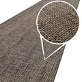 ANRO Läufer In-/Outdoor Teppich wasserfest Balkon Teppich auch für Balkon und Terasse Flur Bodenmatte wetterfest Braun Abwaschbar 220 x 50cm