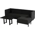 Sunbrella Hartman Dion Lounge Set, inklusive Beistelltisch - Dunkelgrau/Schwarz