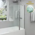 duschwand für badewanne faltbar glas Badewannenaufsatz Badewannenfaltwand NANO