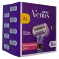 Gillette Venus Extra Smooth Swirl Damen Rasierklingen, 8 Ersatzklingen - Blau/Weiß