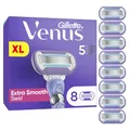 Gillette Venus Extra Smooth Swirl Rasierklingen Damen, 8 Original Ersatzklingen für Damenrasierer, Nassrasierer für Eine Glatte Rasur