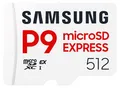 Samsung P9 Express microSD Express 512 GB, High-Speed Gaming Speicherkarte, Farbe:Weiß