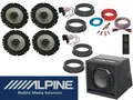 DSX Alpine passend für VW Golf 6 VI ab 2008 Subwoofer Set Tür Vorn Hinten Auto-Lautsprecher (180 W)