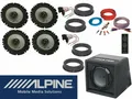 Alpine Set passend für VW Golf 6 Lautsprecher Tür Vorn Hinten aktiv Subwoofer