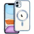 Case passend für iPhone 11 Electro Mag Cover kompatibel mit MagSafe blue - Blau