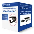 Brink Anhängerkupplung abnehmbar für TOYOTA Yaris Fliessheck Typ P21 AHK