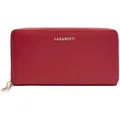 Lazarotti Leder Geldbörse Bologna Leather Zip Around Wallet With 16 Card Slots Red rot - Rot