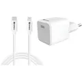 SANDBERG USB-C AC 20W Charger EU + Lightning 1M weiß