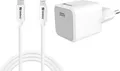 SANDBERG Netzteil 2-in-1 20 Watt 3 A PD 24 pin USB-C auf Kabel: Lightning weiß Europa mit Kabel 1 m (441-57)