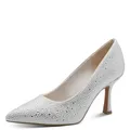 Marco Tozzi Damen Pumps weiches Feel Me Fußbett weiches Innenfutter Trendy, grau (Quartz), 37 EU