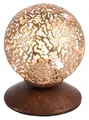 Paul Neuhaus Tischleuchte GRETA, 1-flammig, H 13 cm, Braun, Goldgelb, Stahl, ohne Leuchtmittel