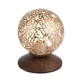 Tischlampe Wohnzimmer Rustikal Rostbraun Gold 12,5 cm G9 Tischleuchte Landhaus