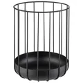 APS 30211 „URBAN“ runder Metallgitter Korb, stabiler Gitterkorb, Ø 22,5 cm x H: 28 cm, Brotkorb, Obstkorb, Gemüsekorb, schwarz