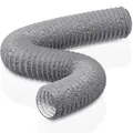 150mm Abluftschlauch, 5m Flexibel PVC Alurohr Lüftungsschlauch Schallgedämmte...