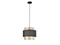 Luce Ambiente Design LED Pendelleuchte Metall Lampenschirm mit Stoff Ø 35cm, Dimmfunktion, LED wechselbar, Warmweiß, elegante Designer Hängelampe einflammig mit E27 Leuchtmittel