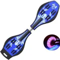 ERNAN Waveboard- Compact Lightweight Caster Board Kids/Teens. Waveboard Kinder Street Surfen Caster Torsion Skateboard Double Decks Casterboards Mit LED Leuchtrollen