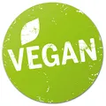 Aufkleber Ø20cm Schaufenster etc. Bio, Vegan, Vegetarisch, Glutenfrei, Laktose, mit Schutzlaminat von Finest-Folia (R001 Vegan)