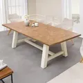 riess-ambiente Massiver Esstisch HAMPTONS 165cm hellbraun creme Pinienholz Esszimmertisch Tisch Konferenztisch Holztisch - Hellbraun