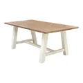 Riess Ambiente Massiver Esstisch Hamptons - 165cm - Hellbraun Creme Pinienholz Landhausstil Esszimmertisch