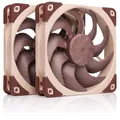 Noctua NF-A12x25 G2 PWM Sx2-PP, Doppellüfter-Set für Push-Pull und Side-by-Side Anwendungen (Braun)