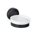Wenko-Wenselaar GmbH & Co. KG WENKO Seifenschale Pavia Static-Loc® Plus, schwarz, Moderne Seifenablage zur Aufbewahrung und Ablage von Handseife, Maße (B x H x T): 10 x 6,5 x 12 cm 24897100