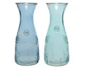Decoris season decorations Wasserkaraffe, Weinkaraffe / Wasserkaraffe aus Glas 10x25cm 1l blau 1 Stück sortiert