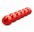 NEMAXX Fadenspule 6x FS2 Fadenkopf Doppelfaden Tap & Go Tippautomatik M10x1,25 LH 2,0mm, (Trimmerkopf für Motorsense / Freischneider–Schnittkreis 380 mm–Rot), drehzahlfest bis 10.500 U/min, effizientes Trimmen, bruchsicher
