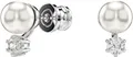 Swarovski Paar Ohrstecker Schmuck Geschenk Matrix Ohrringe, mit Swarovski® Zirkonia (synth) - mit Swarovski® Perle