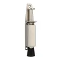 Amig - Gummi-Fußstütze Mod.10 zum Halten und Öffnen der Türen, vertikaler Zamak-Stopper, Anti-Beschlag, Maße: 120 x 25 mm, Lauf: 28 mm, Silber