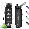 KollyKolla Trinkflasche 500ml, Wasserflasche Auslaufsicher, Kohlensäure Geeignet, mit Zeitmarkierungen, Sportflasche für Kinder, Gym, Scuola, Ciclismo, Outdoor