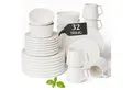 MiaMio Geschirr-Set Luxe Geschirrset 32-tlg Weiß